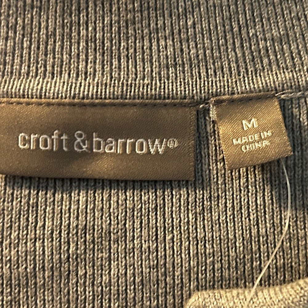 Women’s Croft & Barrow Heather Gray Knit Zip up Sweater Size M NWT - Picture 4 of 6